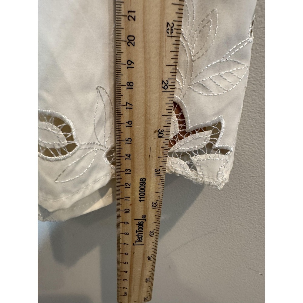 For Love & Lemons Dress Womens Small Ivory Floral Embroidered Slip Mini CD2642 - Picture 8 of 12